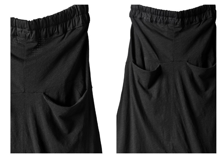 Men Low Crotch Trousers Jersey Layered MESH Pant-Capri