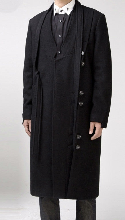 Oversized Wool Asymmetryc Cut Long Jacket //  Extravagant Coat