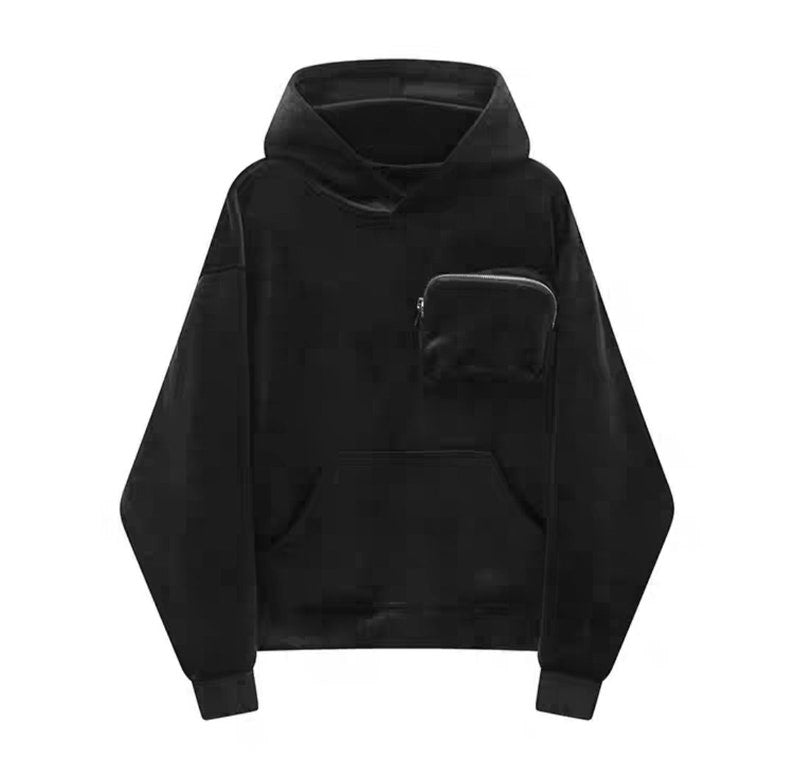 Mens hoodie with online chest pocket