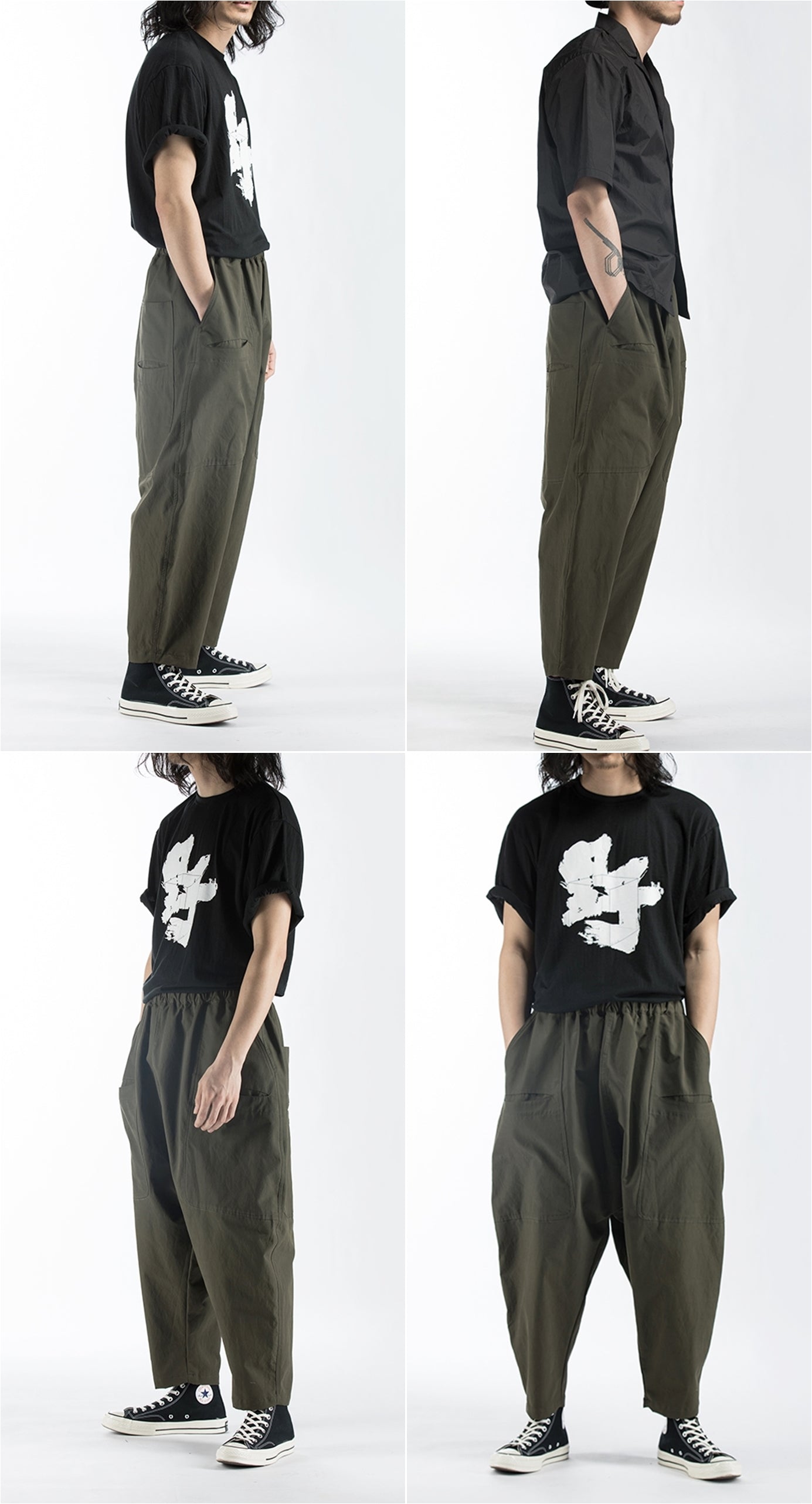 Men\'S Loose Casual Harem Japanese Trousers Baggy Fit Hippy Hakama Pants  Bottoms - Walmart.com