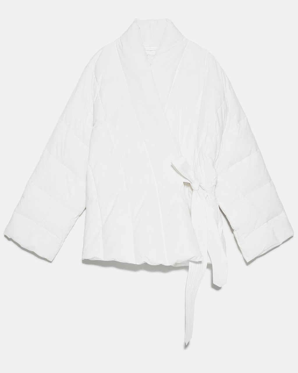 V-Collar Kimono Padded Coat Quilted / Loose KRUVAZE INFLATABLE JACKET