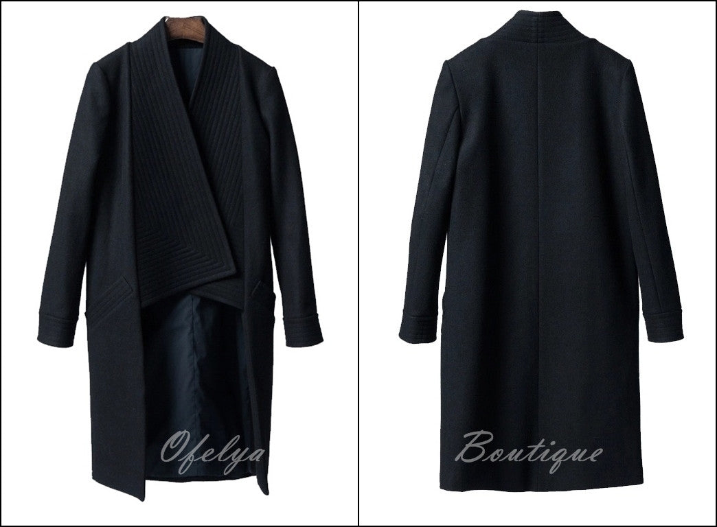 Kullu Traditional Design Sleeveless Long Women Jacket - Blue